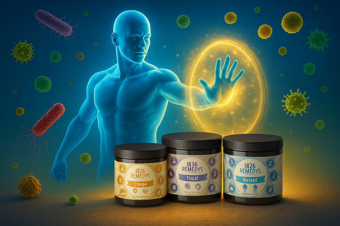 Adaptógenos que fortalecen tu sistema inmune: Chaga, Tulsi, Reishi y Ginseng