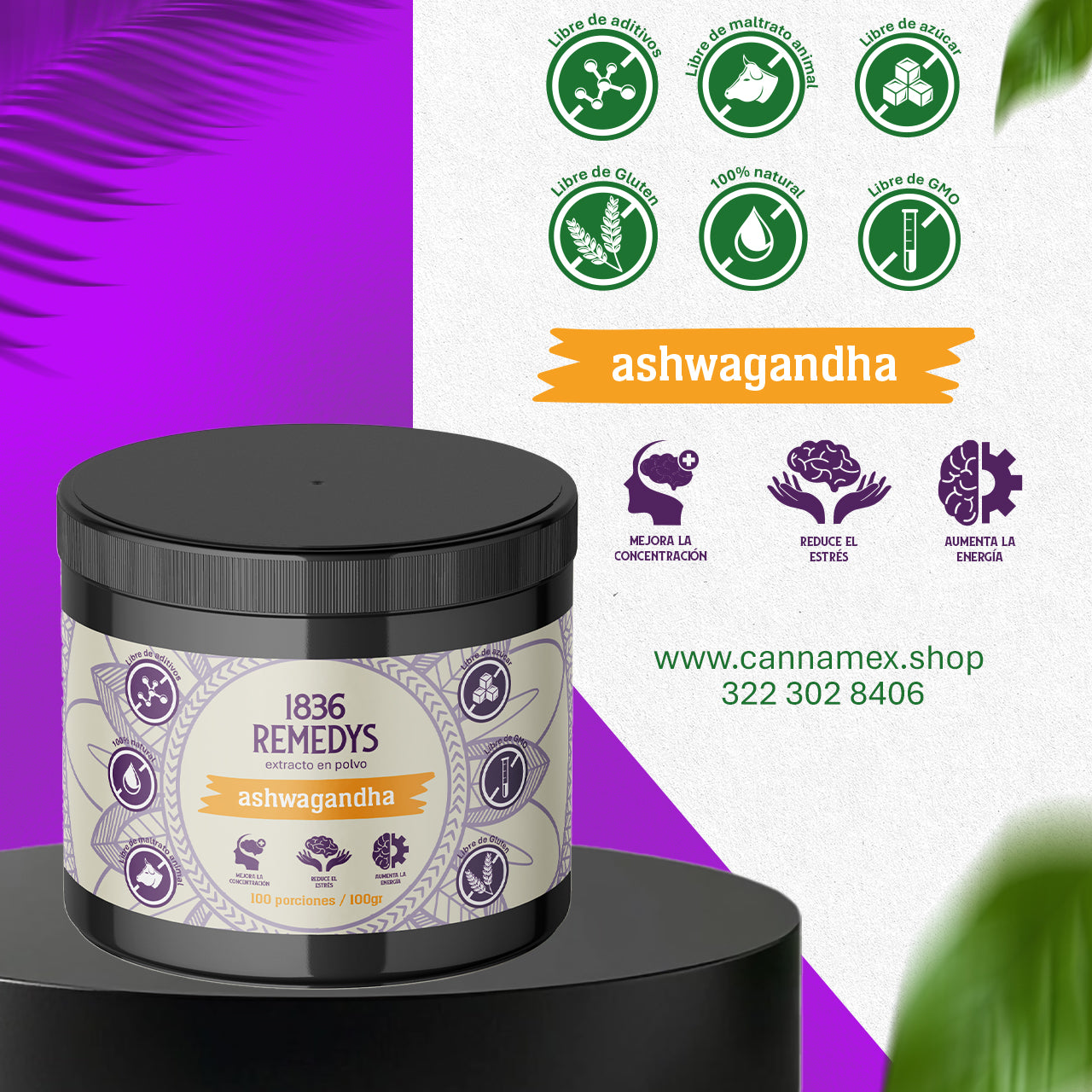 Aswagandha - 100% raiz en polvo
