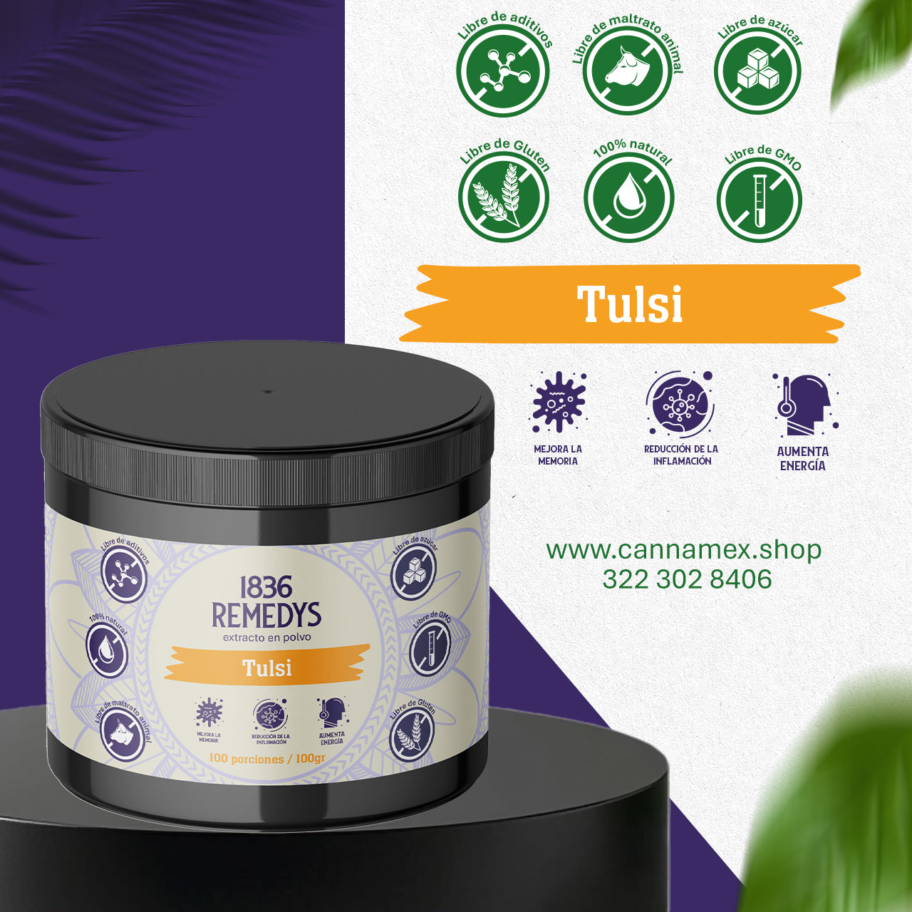 Tulsi - 100% raiz en polvo