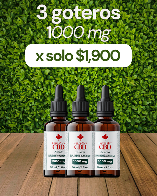 ¡PROMO! 3 Goteros de CBD de $2,400 a $1,900