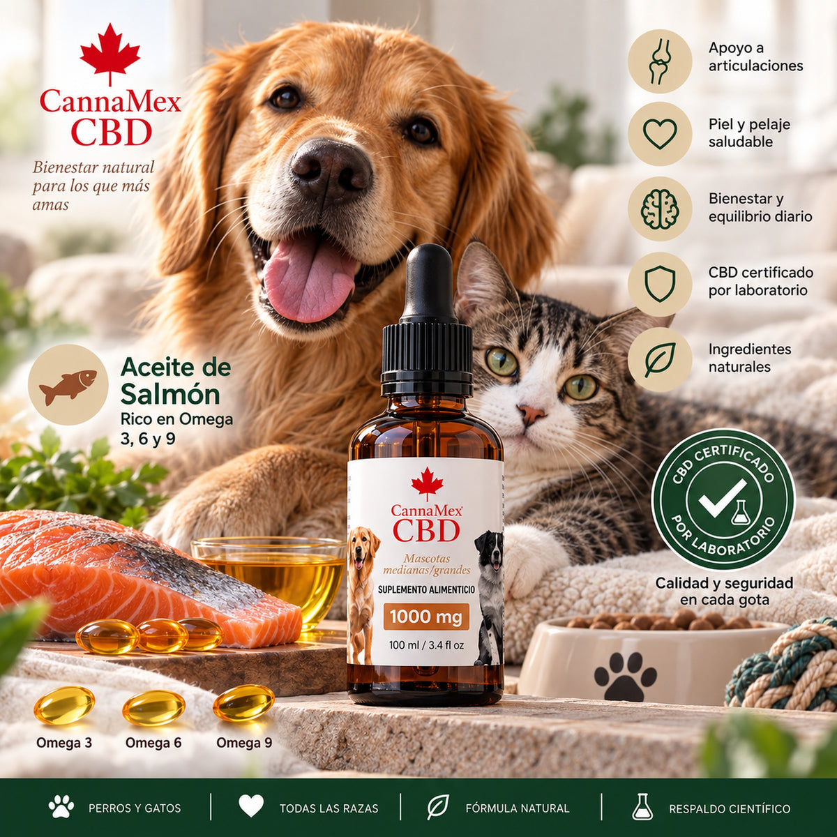 Alivio total canino sabor salmón